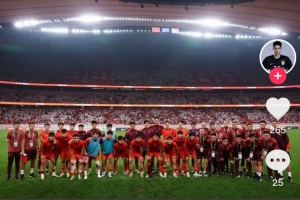 于金永社媒庆祝U22国足出线：加油兄弟们，越来越好！