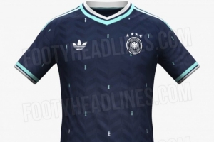 德国队2026世界杯客场球衣揭晓：深海军蓝搭配白色、薄荷色细节