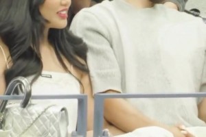 库里观战美网男单决赛！